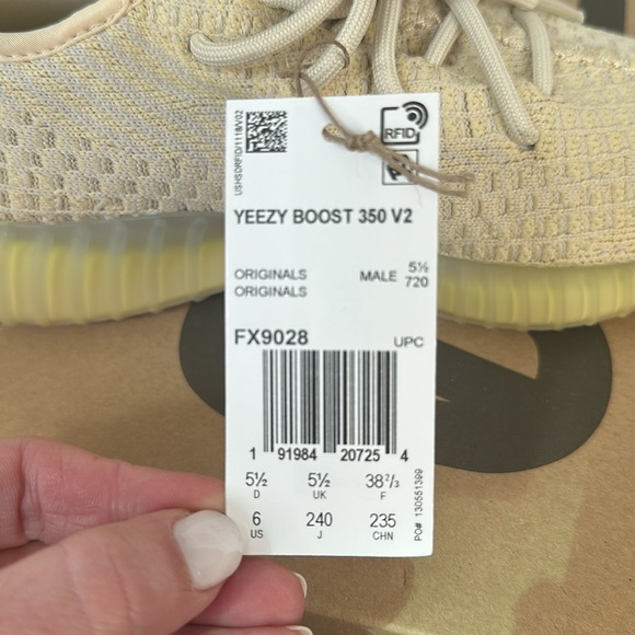 New in box- Adidas Yeezy Boost 350 v 2. The color way is flax. - Picture 5 of 5